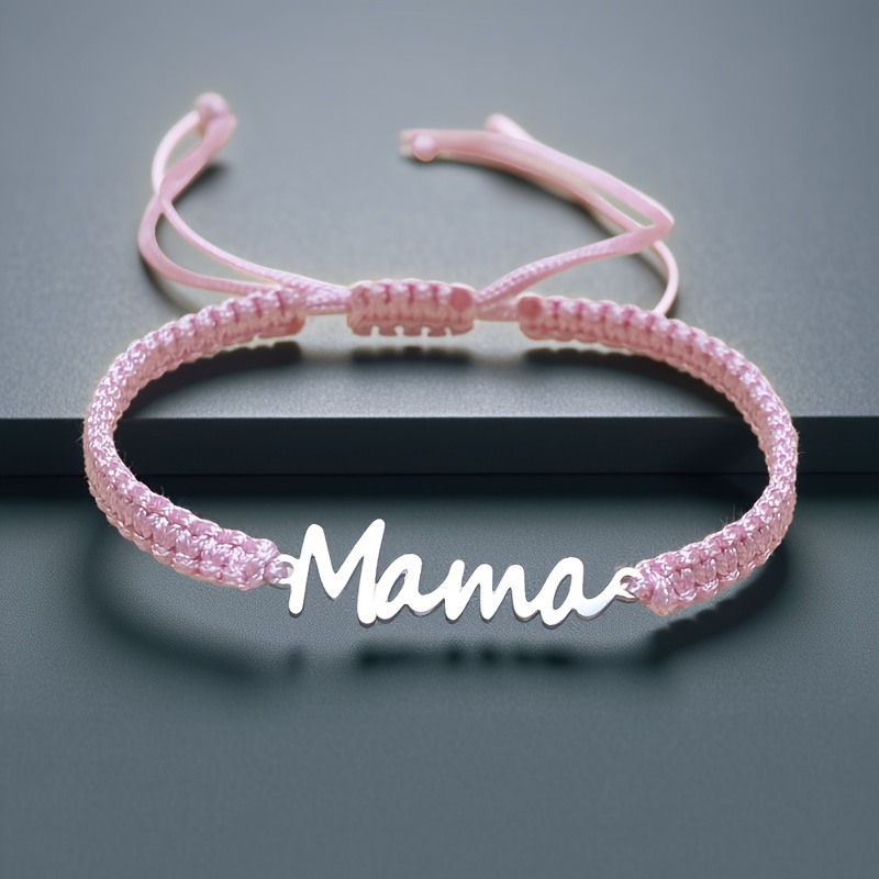 Fashion Stainless Steel "Mama" Bracelet, Adjustable Gift